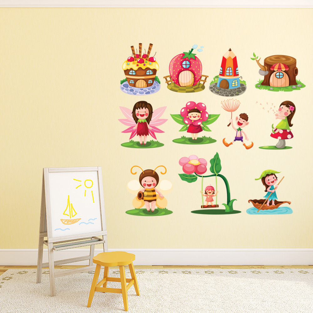 Pixie Flower Fairy Wall Sticker Set
