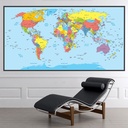 Political World Map Wall Sticker