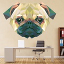 Pug Dog Geometric Wall Sticker
