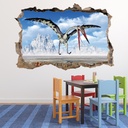 Pterodactyl Dinosaur 3D Hole In The Wall Sticker