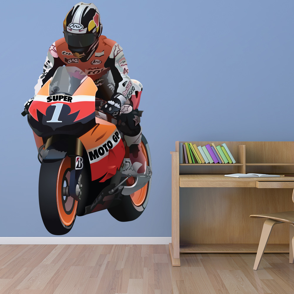 Red Fireblade Motorbike Wall Sticker