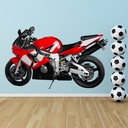 Red Motorbike Motorcycle Wall Sticker