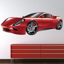 Red Sports Car Wall Sticker