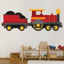 Red Train Steam Engine Wall Sticker