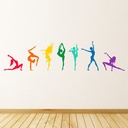 Rainbow Dancers Ballet Dance Wall Sticker