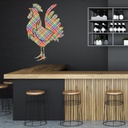 Rainbow Rooster Farm Bird Wall Sticker