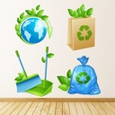 Recycle Symbols Environment Wall Sticker