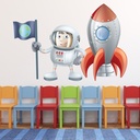 Rocket & Astronaut Wall Sticker