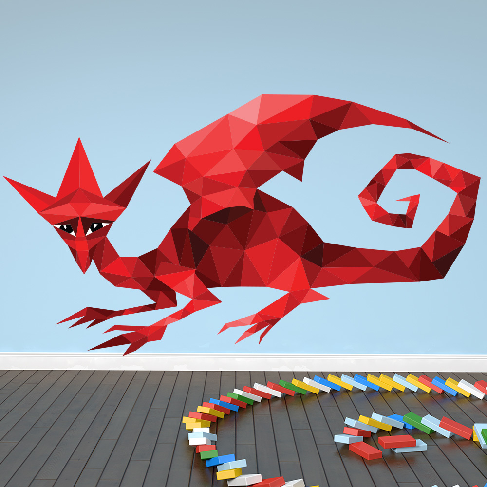 Red Dragon Wall Sticker Wall Sticker