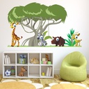 Safari Animal Scene Wall Sticker