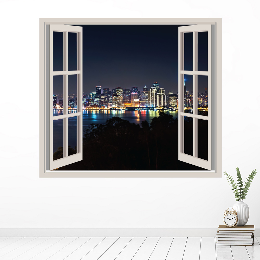San Francisco Skyline 3D Window Wall Sticker