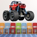 Red Monster Truck Wall Sticker