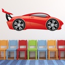 Red Race Car Wall Sticker