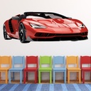 Red Sports Car Racing Motorsport Wall Sticker