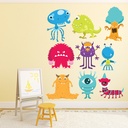 Scary Monsters Wall Sticker Set