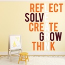 Reflect, Solve, Grown & Think Inspirational Wall Sticker
