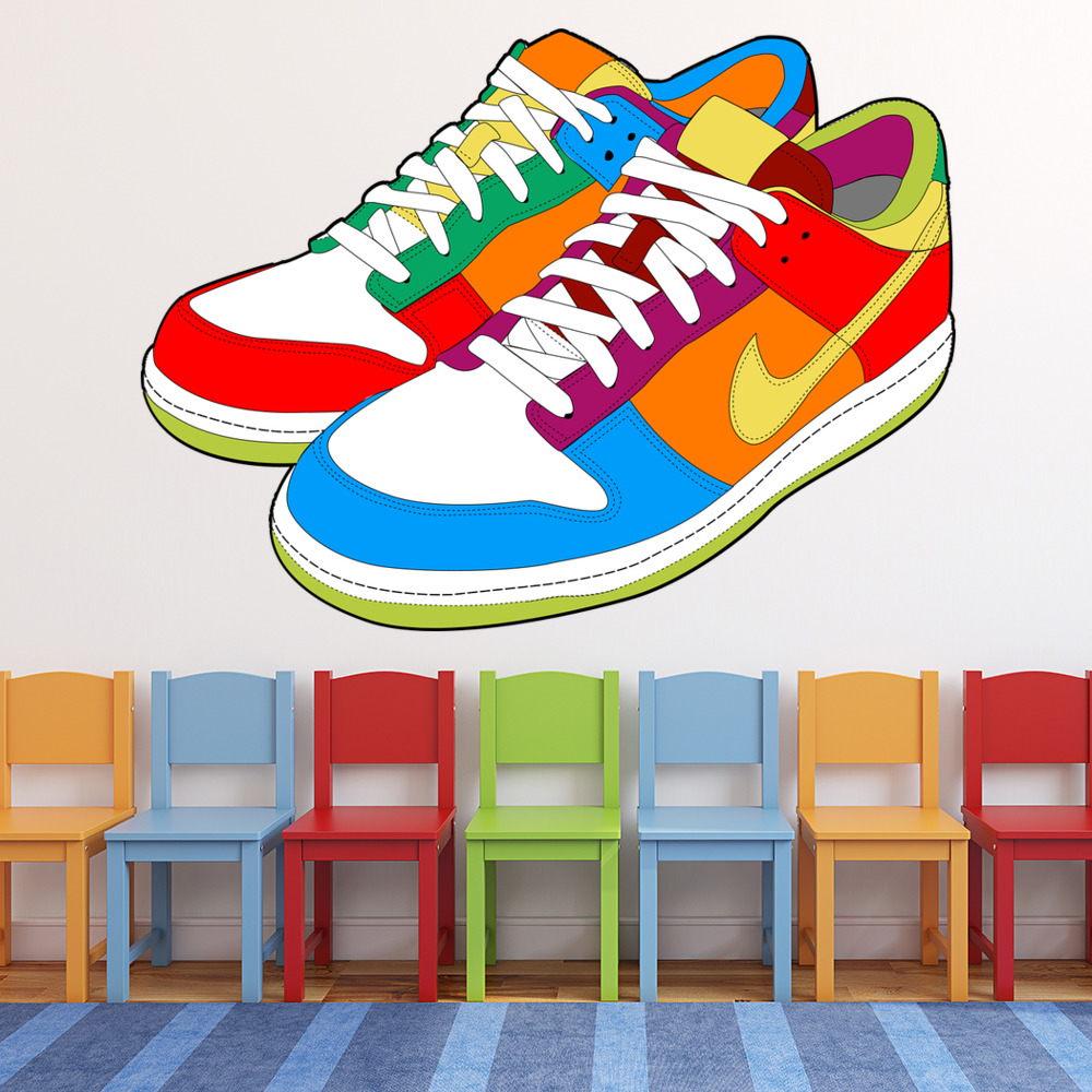 Retro Nike Trainers Wall Sticker