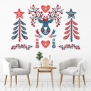 Christmas Trees & Reindeer Festive Wall Sticker