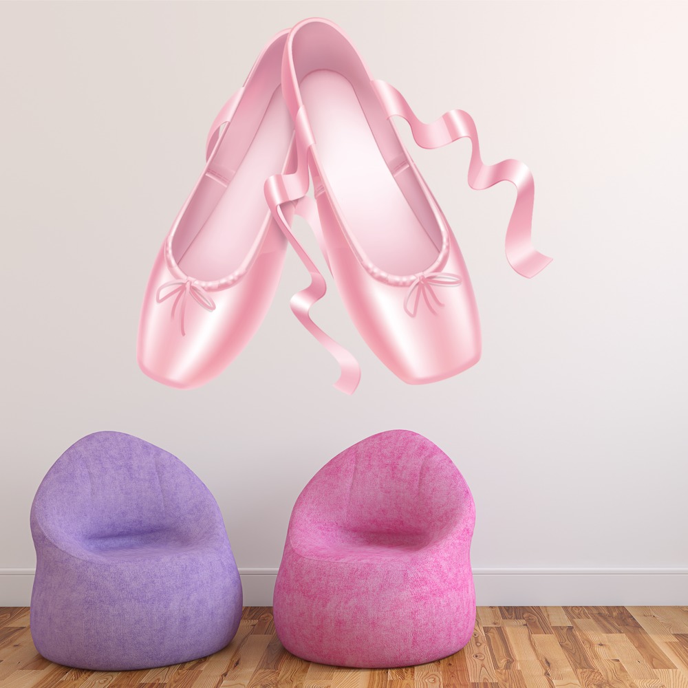 Pink Ballet Slippers Wall Sticker