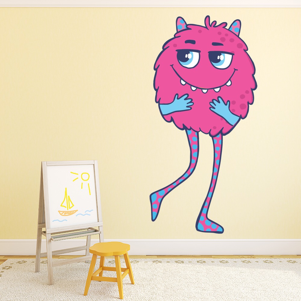 Pink Monster Kids Wall Sticker
