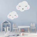 Sleeping Clouds Nursery Wall Sticker Set
