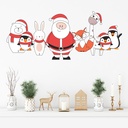 Santa & Friends Festive Christmas Wall Sticker