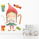 Santas Helper Elf Christmas Wall Sticker
