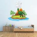 Spinosaurus Dinosaur Island Wall Sticker