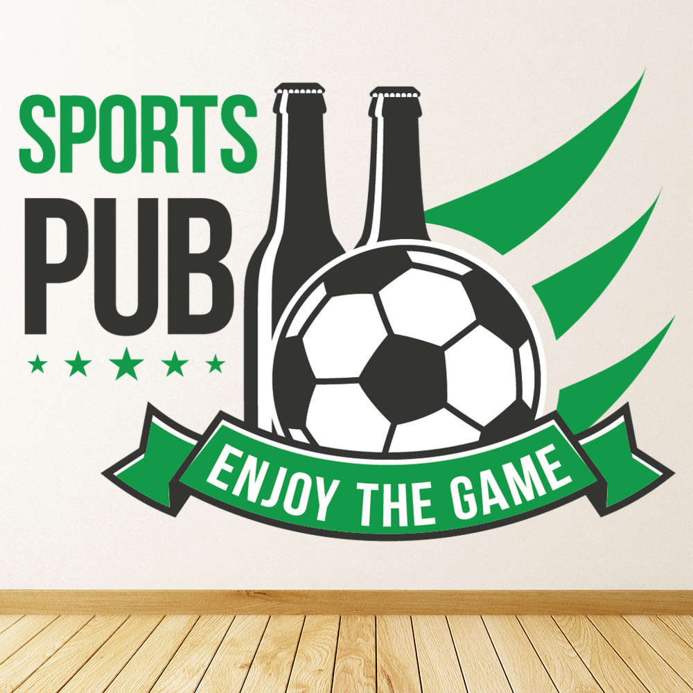 Sports Pub Enjoy The Game Wall Sticker