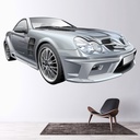 Silver Sports Car Wall Sticker