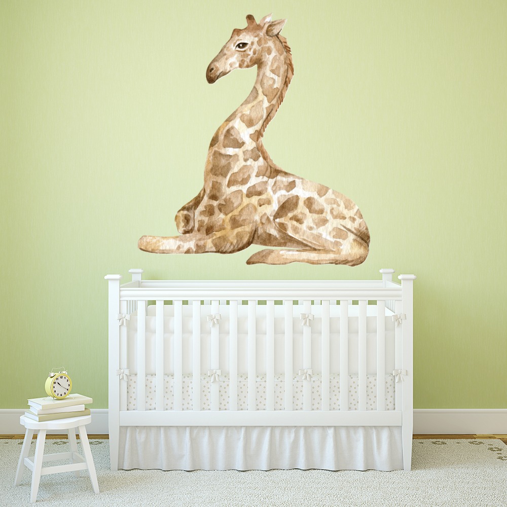 Sitting Giraffe Jungle Safari Wall Sticker
