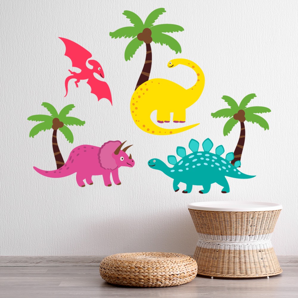 Dinosaur And Tree Wall Sticker Set