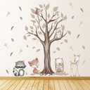 Forest Friends Autumn Tree Nursery Wall Sticker