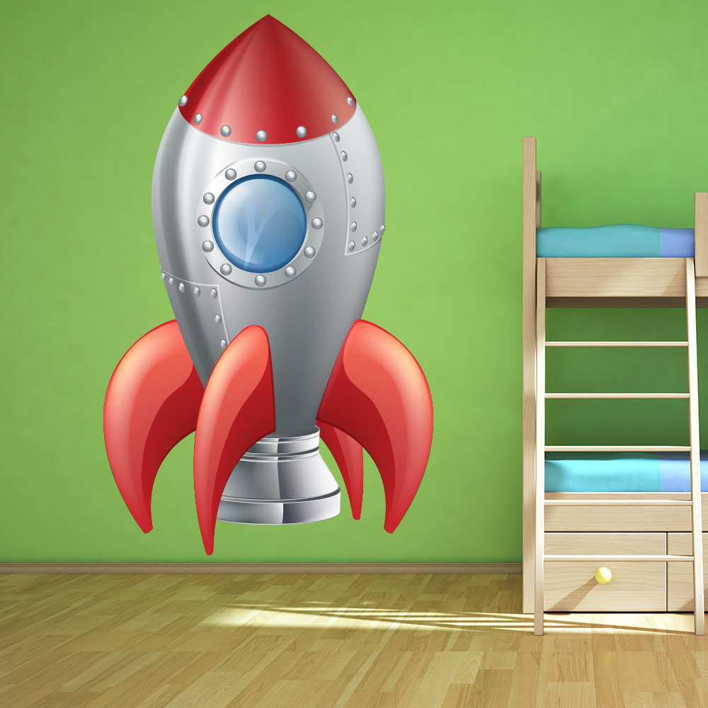 Spaceship Rocket Wall Sticker