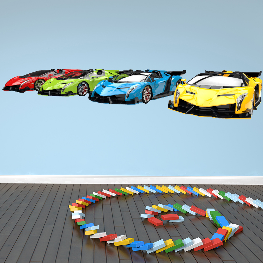 Sports Cars Transport Wall Sticker