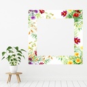 Spring Flower Floral Frame Wall Sticker