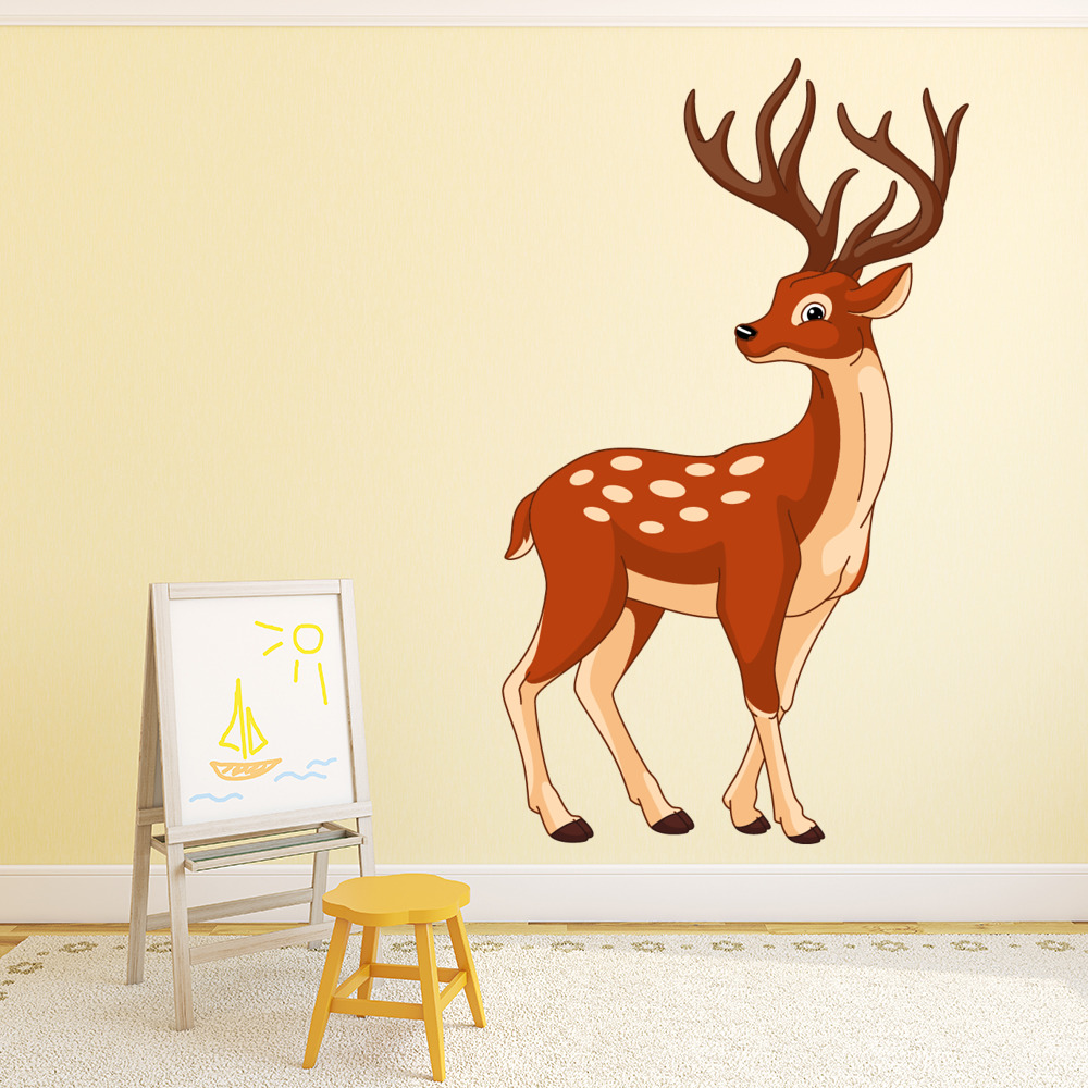 Stag Woodland Animals Wall Sticker - Mod1