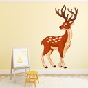 Stag Woodland Animals Wall Sticker - Mod1