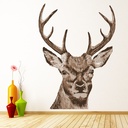 Stag Head Woodland Animals Wall Sticker - Mod9