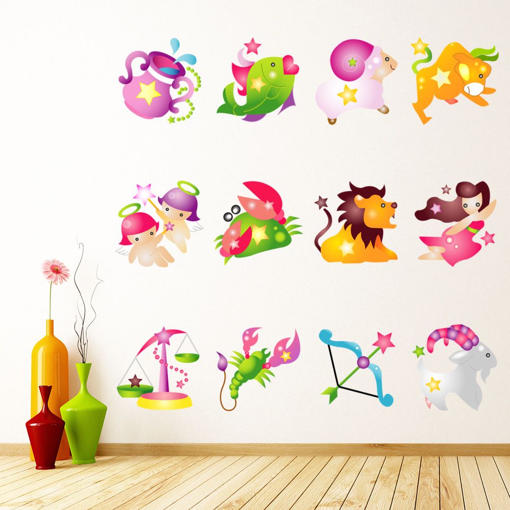 Star Signs Zodiac Wall Sticker Set