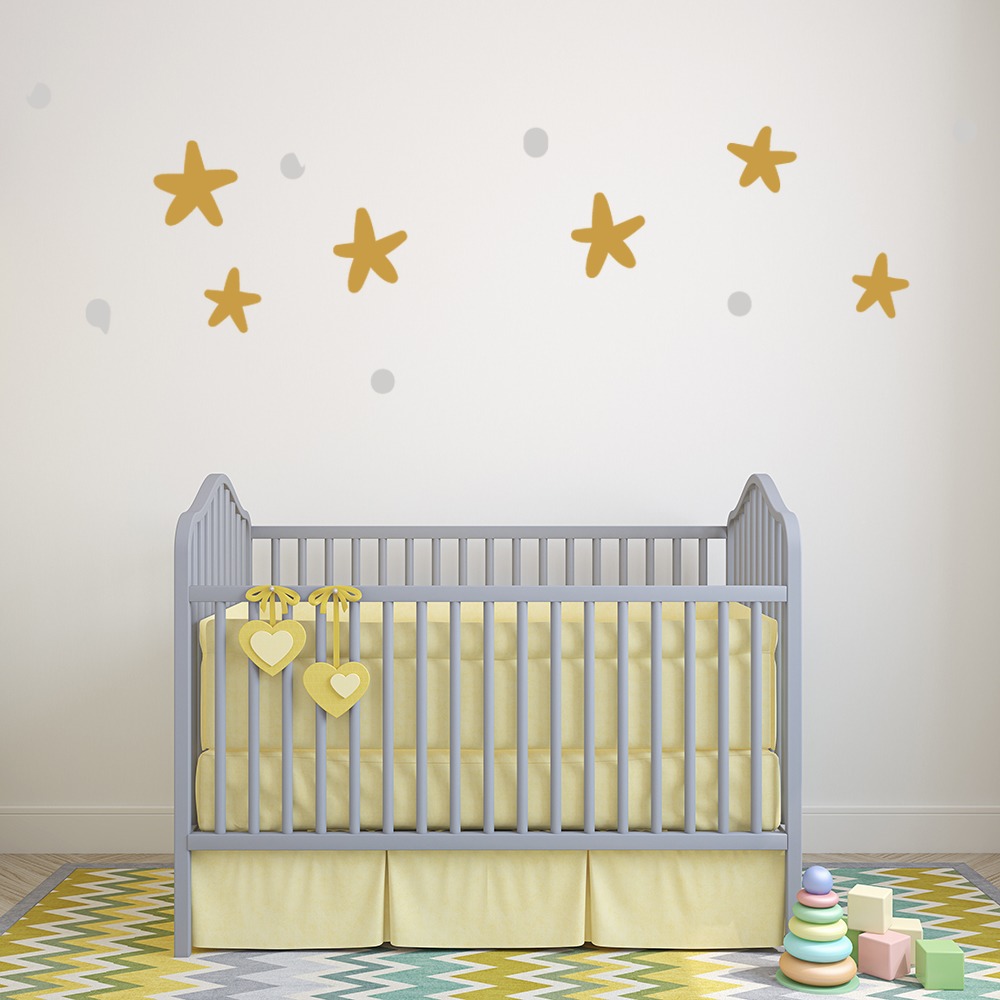Stars & Snow Winter Wall Sticker