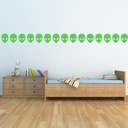 Alien Head Space Wall Sticker Pack