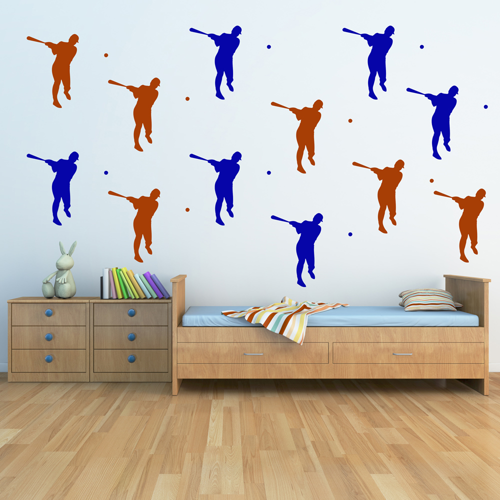 Baseball Player American Sports Wall Sticker - Mod3