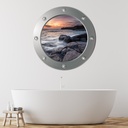Sunset Shore Porthole Wall Sticker