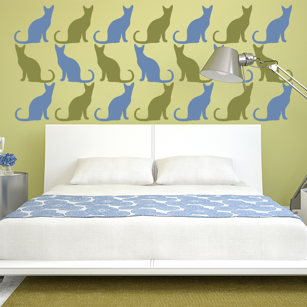 Black Cat Animals Pets Wall Sticker Pack