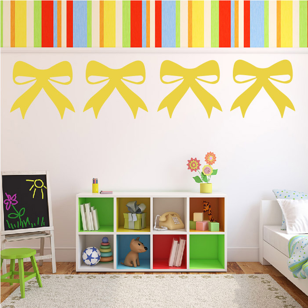 Classic Princess Bow Ribbon Wall Sticker Pack