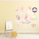 Sweet Ballet Dancer Wall Sticker Set