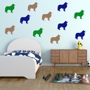 Collie Sheepdog Pet Animals Wall Sticker Pack