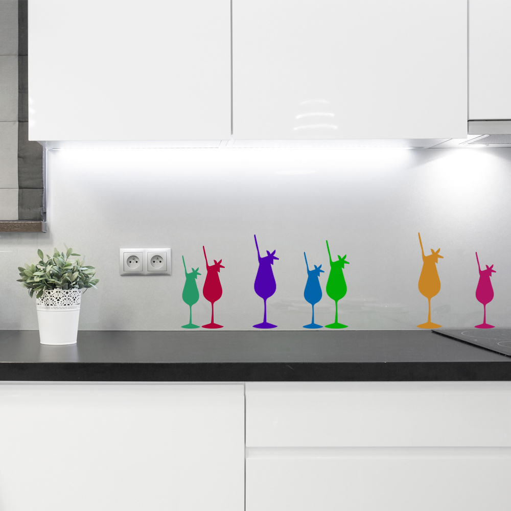Cocktail Food Drink Wall Sticker Pack