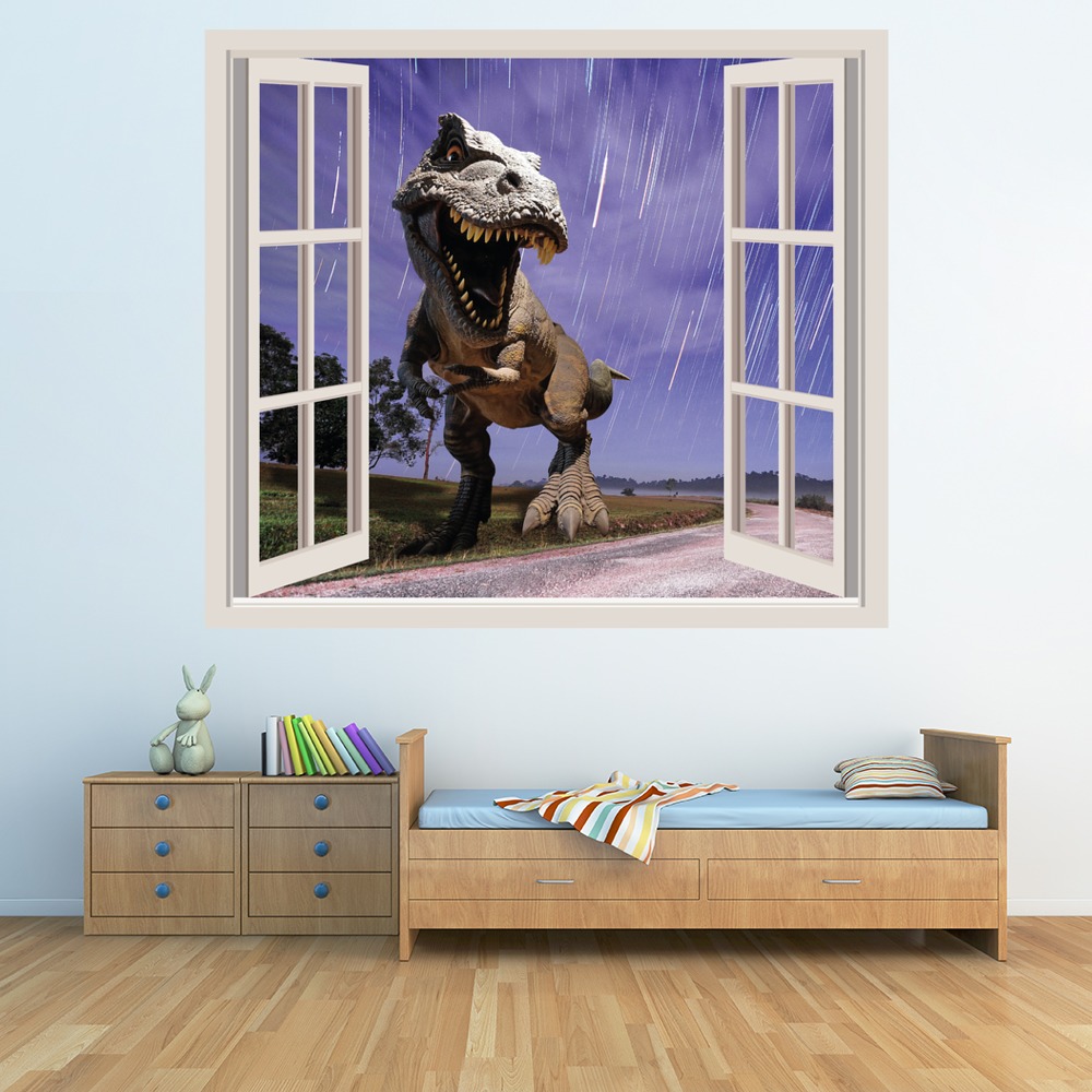 T-Rex Jurassic Dino 3D Window Wall Sticker
